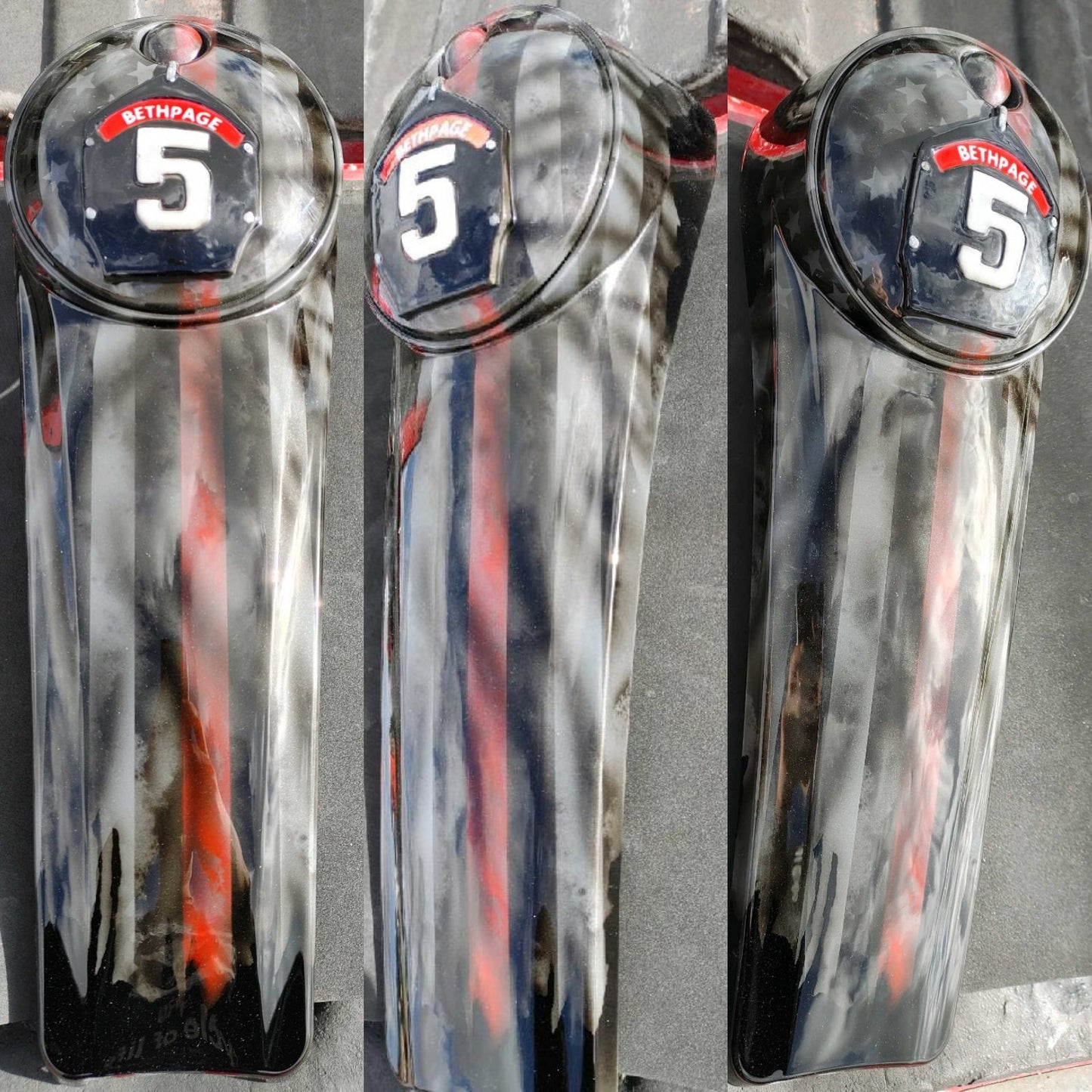 Harley firefighter themes American flag console