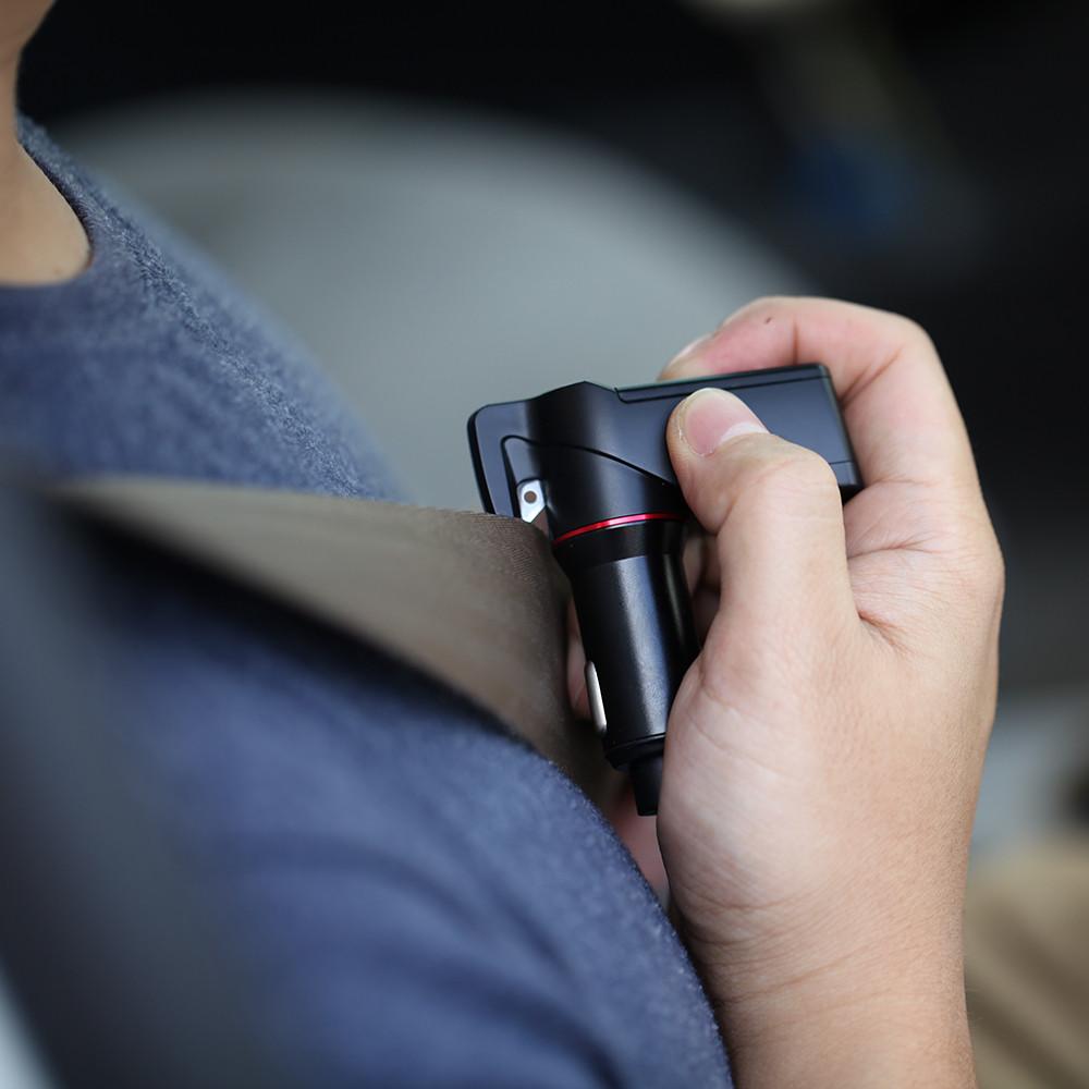 USB Car Charger Emergency Tool Type-C ( Black)
