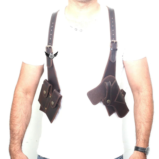 Cowhide Leather Vertical Best Concealed Carry Holster Right & Left Handed | Universal Size