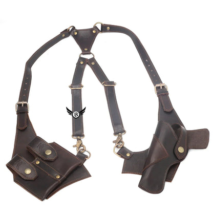 Cowhide Leather Vertical Best Concealed Carry Holster Right & Left Handed | Universal Size