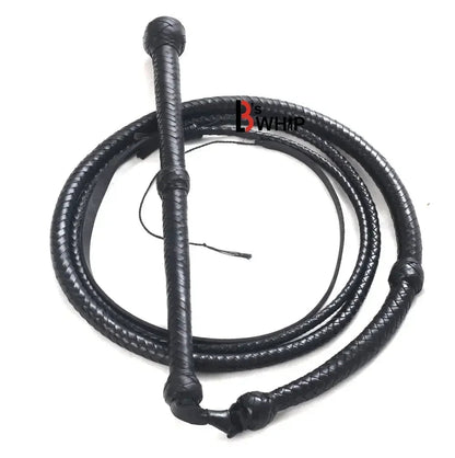 Black Stockwhip for Sale | 4 to 12 Feet | 16 Plaits Kangaroo Hide Leather | Australian Stock Whip – Leather Bond