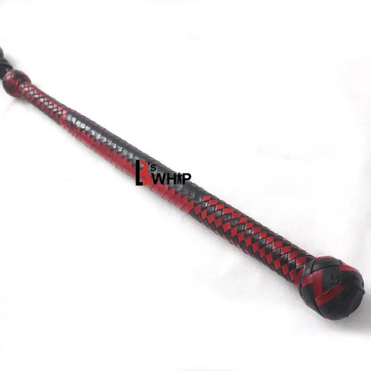 Red & Black Stockwhip 04 Feet to 12 Feet long and 16 Plaits Kangaroo Hide Leather Equestrian Australian Stock Whip