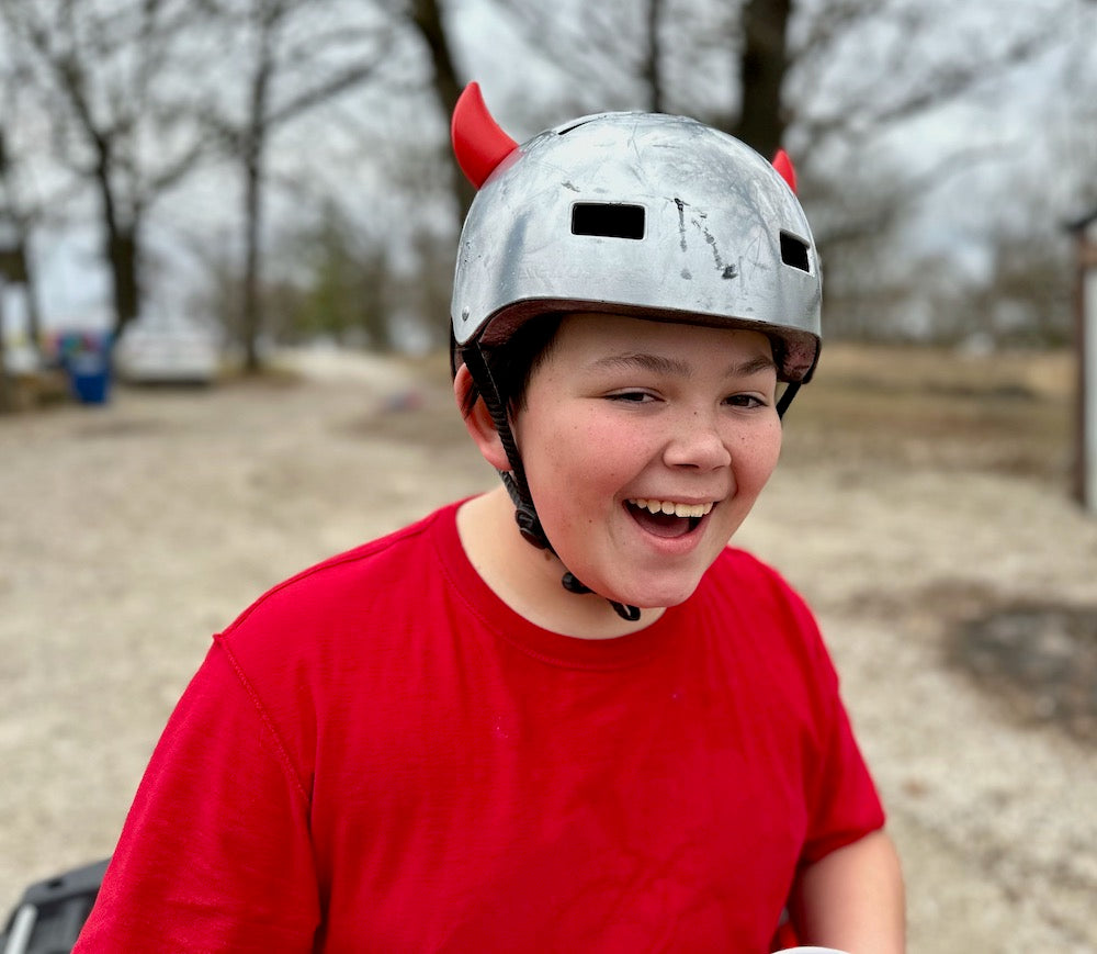 Softeez: Red Devil Horns for Helmet