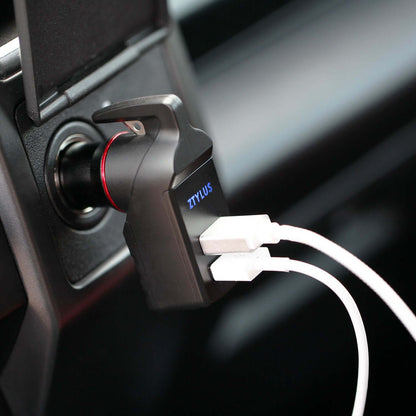 USB Car Charger Emergency Tool (Black)
