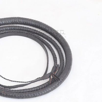 Kangaroo Hide Leather Snake Whip | Shot Loaded | 4, 5, 6 and 8 Feet | 12 Strands Black – Leather Bond