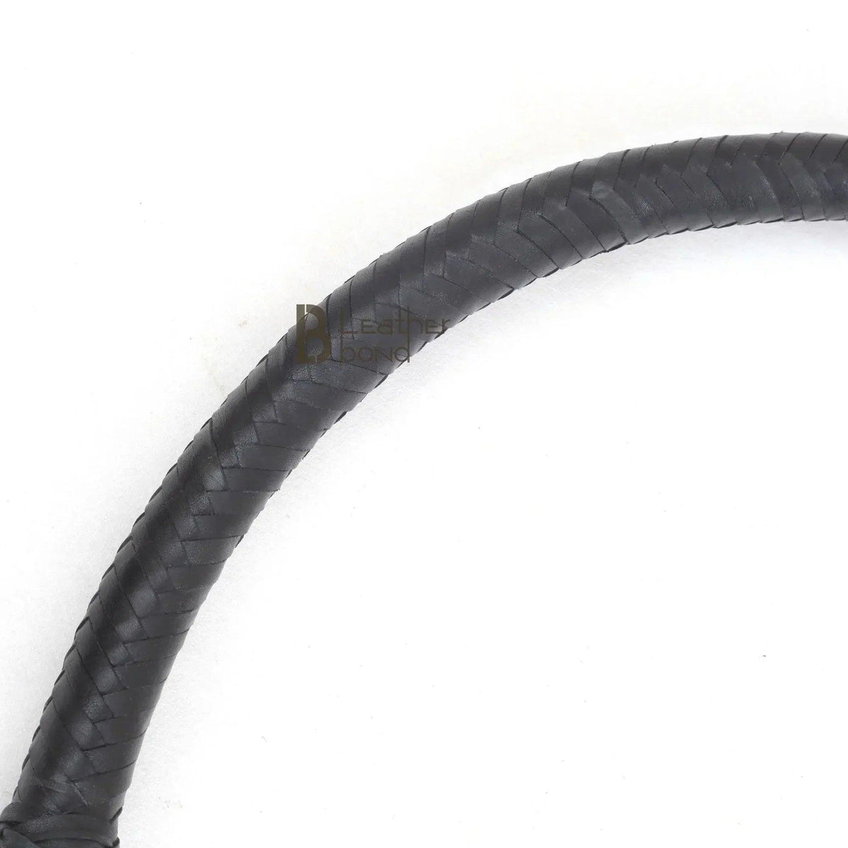 Kangaroo Hide Bullwhip — 16-Strand, Black, Leather Belly & Bolster, 6–16 ft