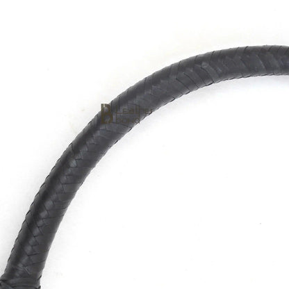 Kangaroo Hide Bullwhip — 16-Strand, Black, Leather Belly & Bolster, 6–16 ft