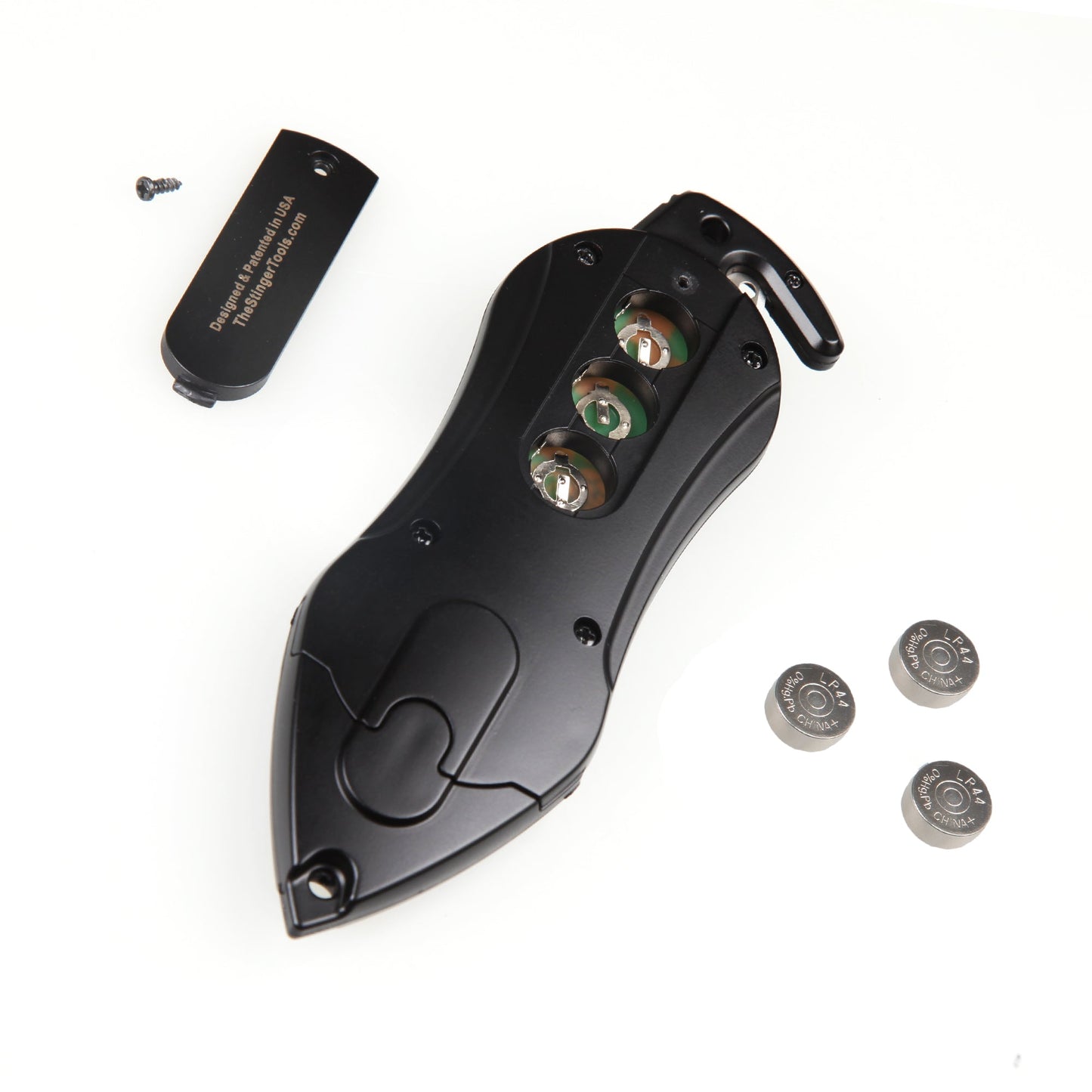 Stinger Personal Safety Alarm Keychain Emergency Tool: Siren Alarm, Seat Belt Cutter, Glass Breaker (Black Marble)