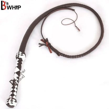 Indiana Jones Style 4 Foot 8 Plait Dark Brown Leather Bullwhip Real Cowhide Leather Bull Whip