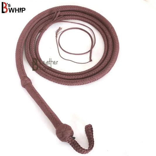 Indiana Jones Style Whip | 6 to 16 Feet | 12 Strands Para Cord Nylon Bullwhip | Handcrafted Brown – Leather Bond