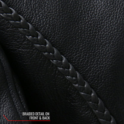 Hot Leathers JKL1009 Ladies Braided Motorcycle Leather Biker Jacket