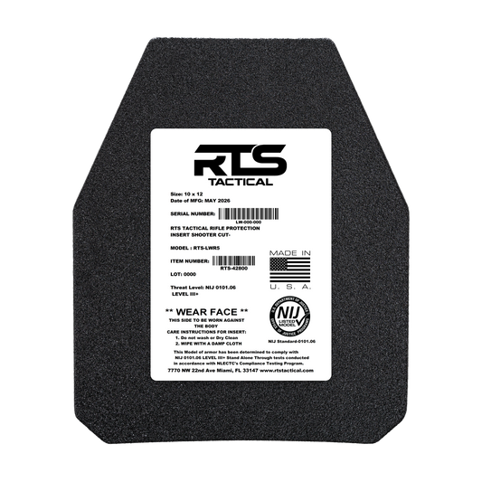 RTS Tactical LWR5 Rifle Special Threats NIJ 0101.06 Level III+ Insert - 10X12