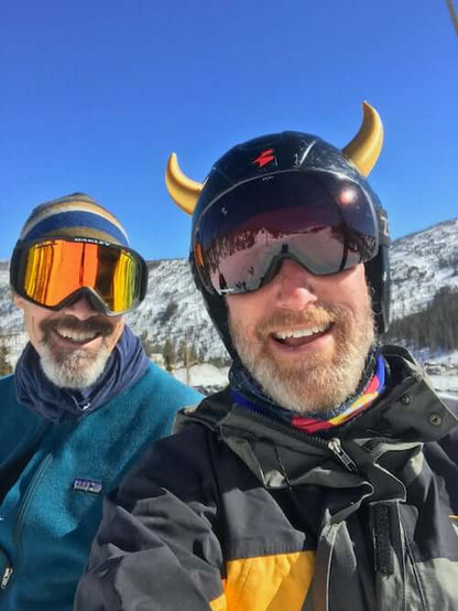 MagNeatOhz: Large Gold Devil Horns for Helmet