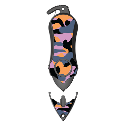 Personal Alarm Keychain Safety Emergency Tool (Camouflage Purple)