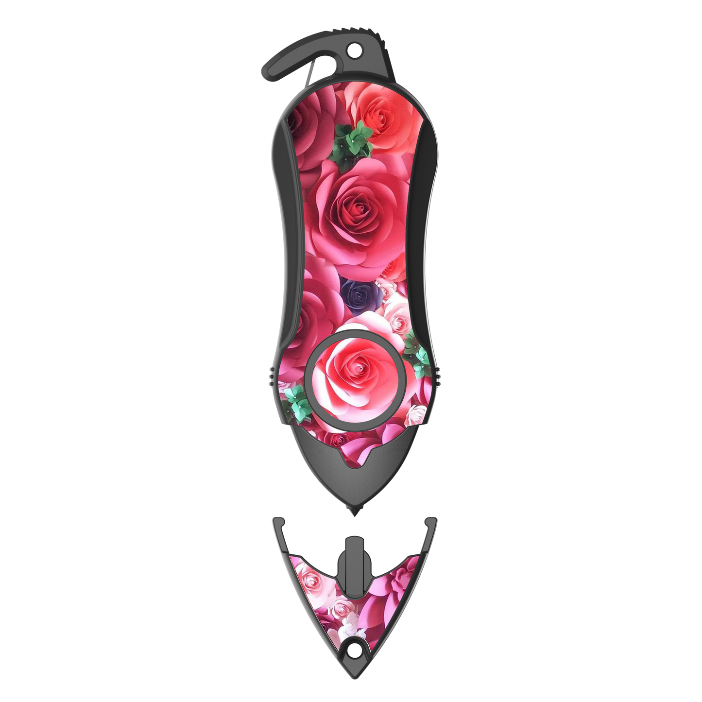 Personal Alarm Keychain Safety Emergency Tool (Pink Rose)