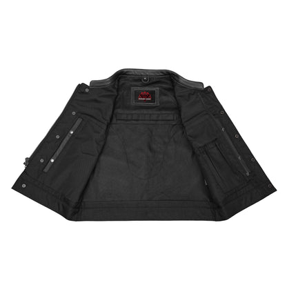 Gravel Ghost™ Lowcut Men’s Leather Motorcycle Vest