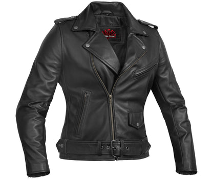 Night Shine Women's Black Fashion Leather Jacket