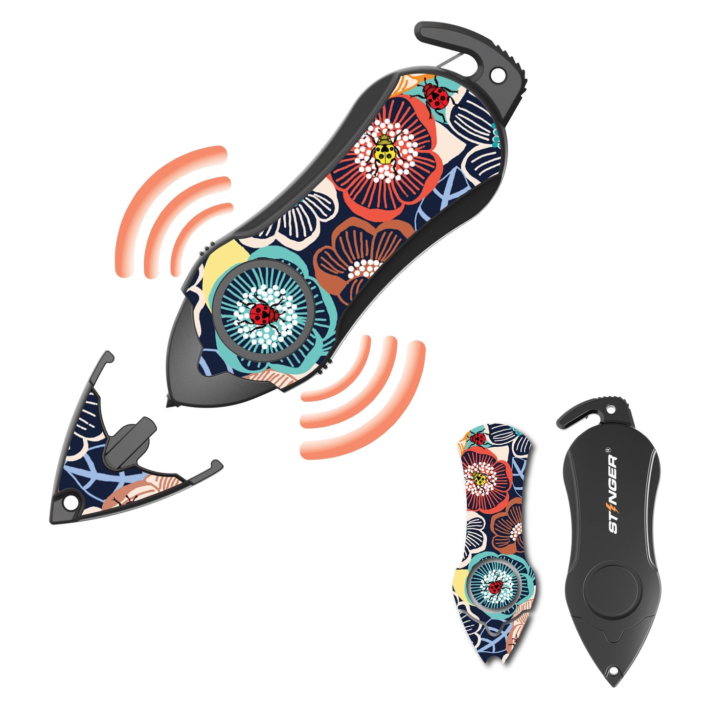 Personal Alarm Keychain Safety Emergency Tool (Ladybug)