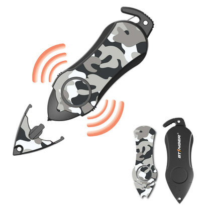 Personal Alarm Keychain Safety Emergency Tool (Camouflage Black)