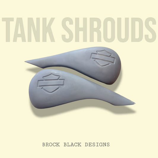 Stretched 6 gallon tank cover shrouds large emblem