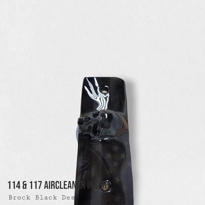 114 & 117 air cleaner insert 3D ancient skull with flag