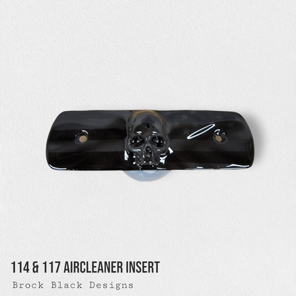 114 & 117 air cleaner insert 3D ancient skull with flag