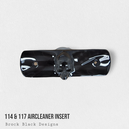 114 & 117 air cleaner insert 3D ancient skull with flag