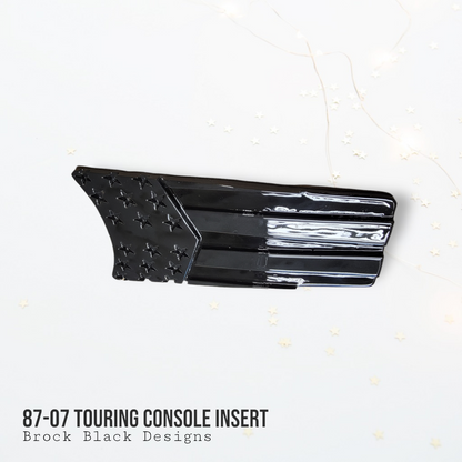 87-07 Touring console insert 3D American Flag