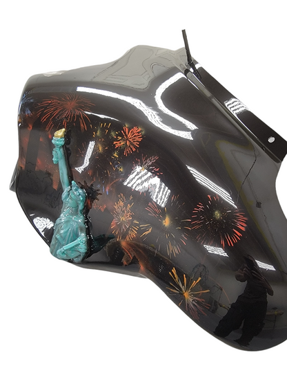 Statue of liberty and American flag Fairing