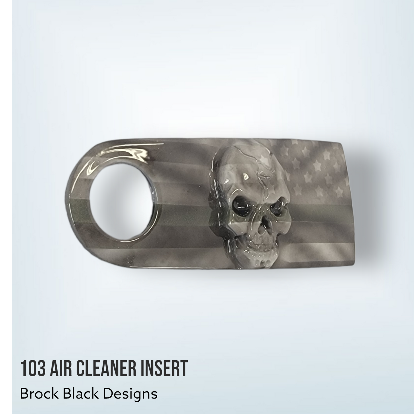 3D skull flag 103 air cleaner insert