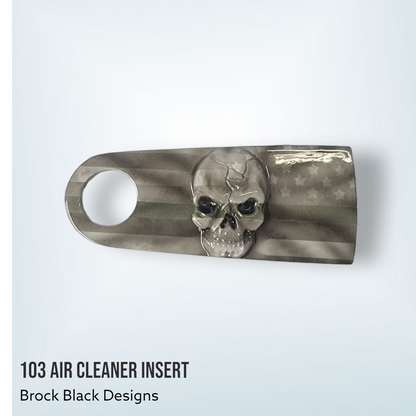 3D skull flag 103 air cleaner insert