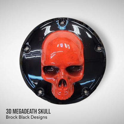 Megadeth skull harley derby and points timing cover