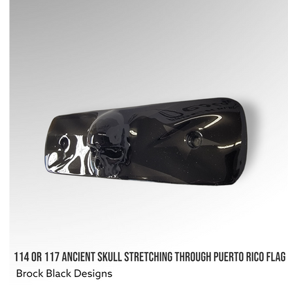 114 or 117 air cleaner insert 3D ancient skull Puerto Rico theme
