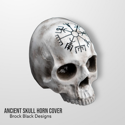 3D ancient skull viking compass
