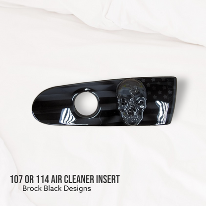 3D skull flag 107 or 114 air cleaner insert