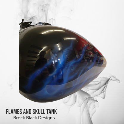Harley Flamed Tank