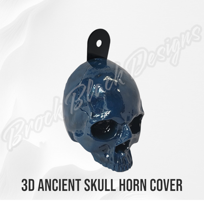 Ancient skull Deathly Hallows symbol horn cover
