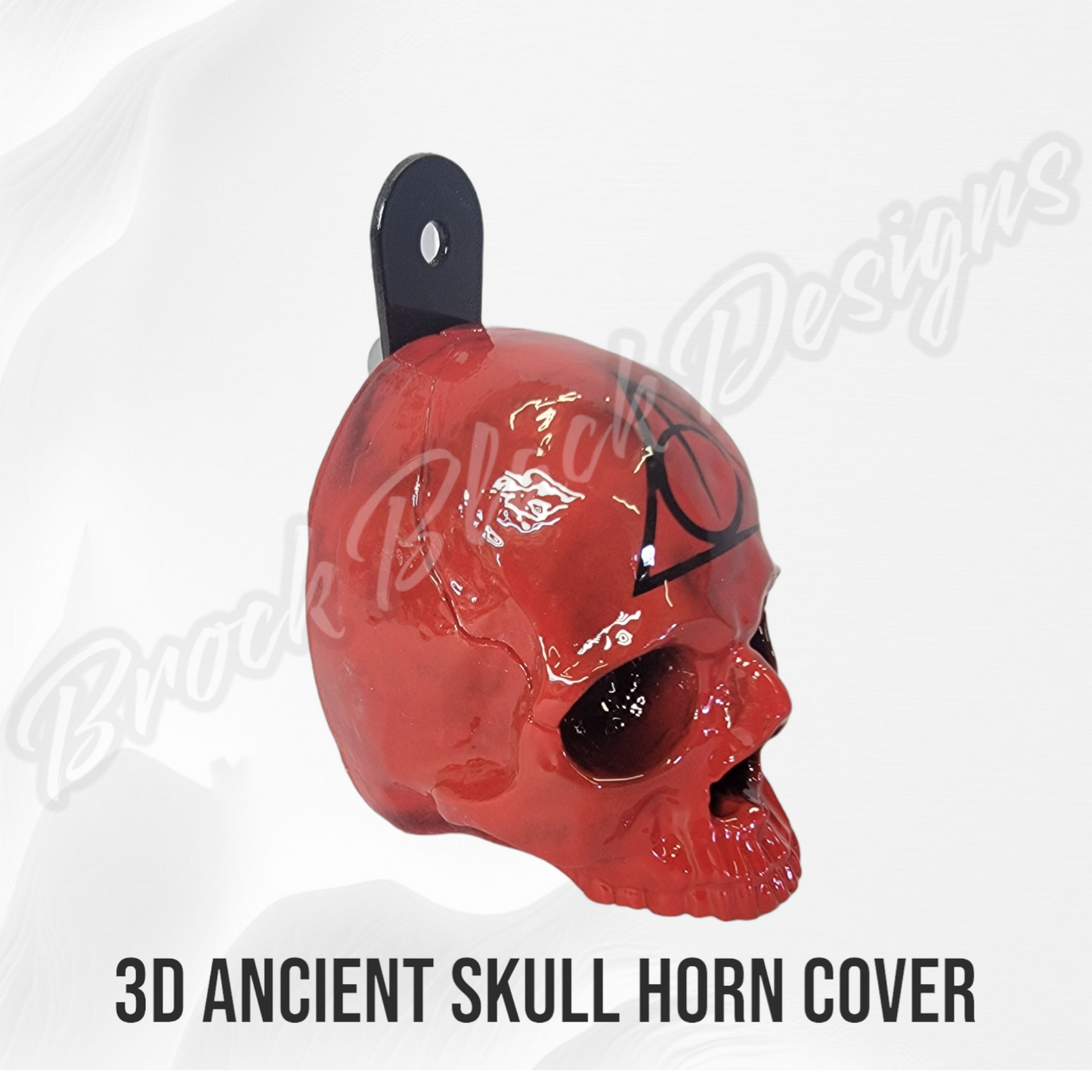 Ancient skull Deathly Hallows symbol horn cover