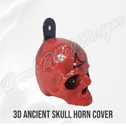 Ancient skull Deathly Hallows symbol horn cover