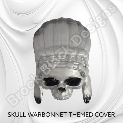 Skull warbonnet side-mounted horn cover