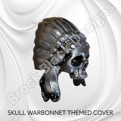 Skull warbonnet side-mounted horn cover