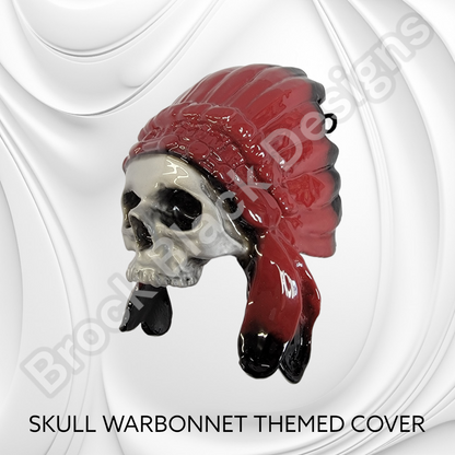 Skull warbonnet side-mounted horn cover