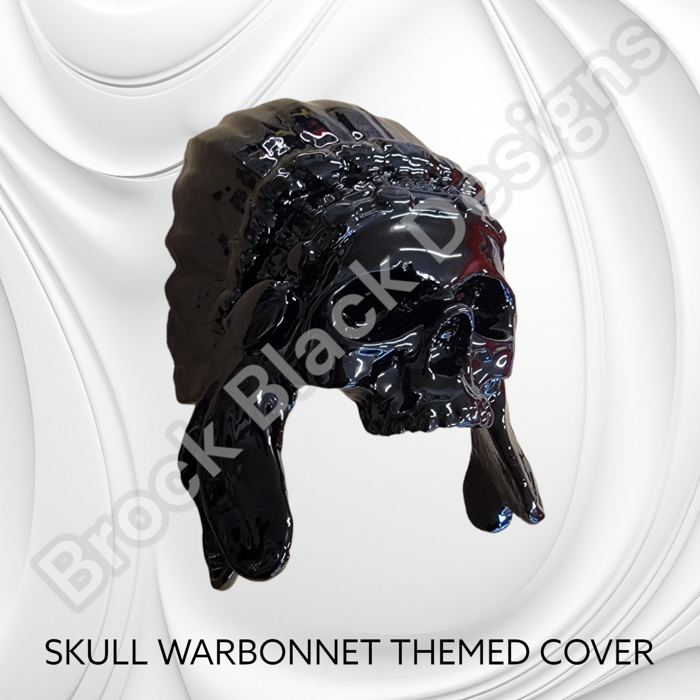 Skull warbonnet side-mounted horn cover