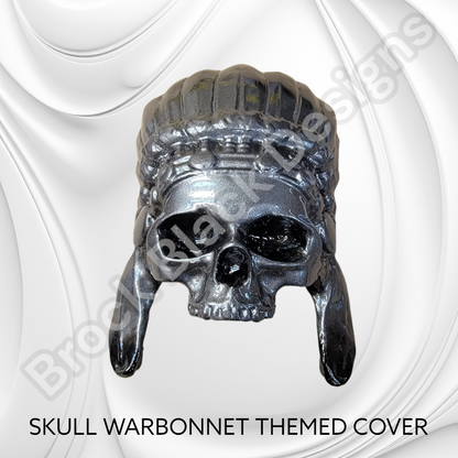 Skull warbonnet side-mounted horn cover