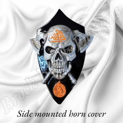 Side-mounted horn 3D Viking skull theme
