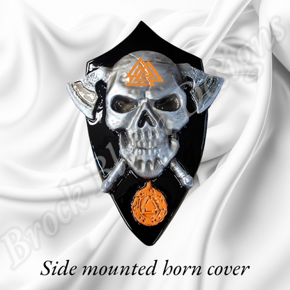 Side-mounted horn 3D Viking skull theme