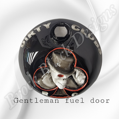 Gentleman Skull themed fuel door