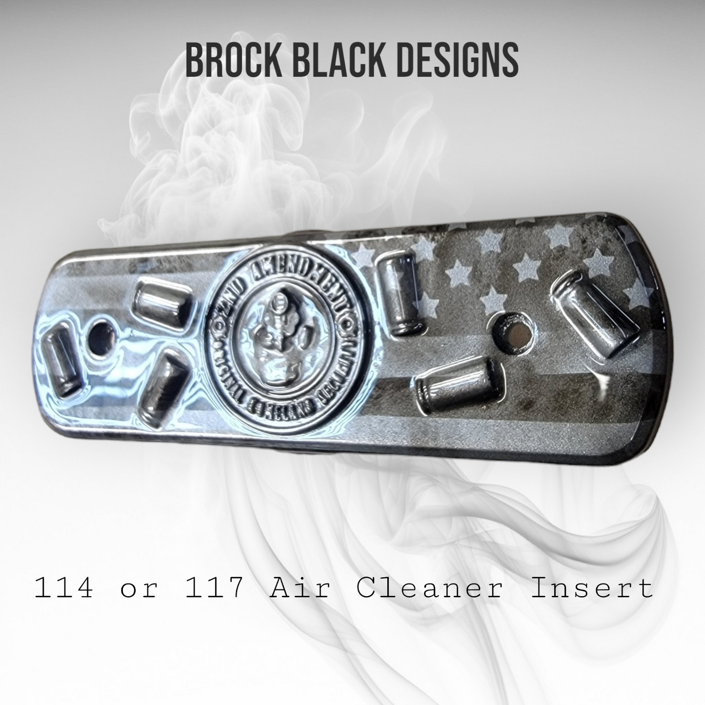114 & 117 air cleaner insert 3D Second Amendment theme