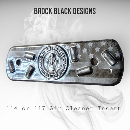 114 & 117 air cleaner insert 3D Second Amendment theme