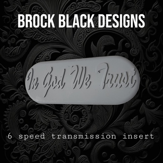 Transmission insert 3D IN GOD WE TRUST